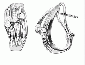 Beautiful 1 Carat Diamond Earrings For Girls In Dazzling 18K White Gold 