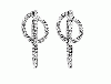 Hotsell 1/2ct Diamond Hoop Earrings For Women in 18K White Gold 