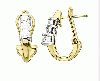 1ct Round-cut Diamond Hoop Earrings Gold 18K Yellow Gold Jewelry 