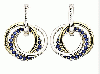 Diamond Earrings Sapphire Dangle Earrings in 18K White Gold 